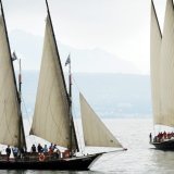 "La Vaudoise" (à gauche) et "La Neptune" seront de sortie ce week-end à La Tour-de-Peilz (archives). KEYSTONE/LAURENT GILLIERON